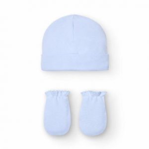 Gorro y Manoplas en Azul