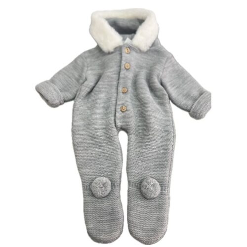 Buzo de punto para bebé gris