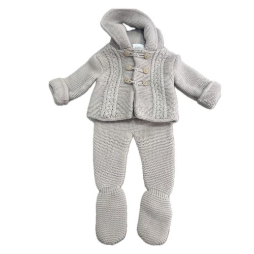 Conjunto para bebé tono piedra
