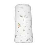 Muselina bambú hojas