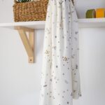 Muselina bambú hojas