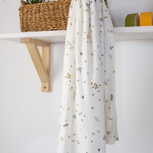 Muselina bambú hojas