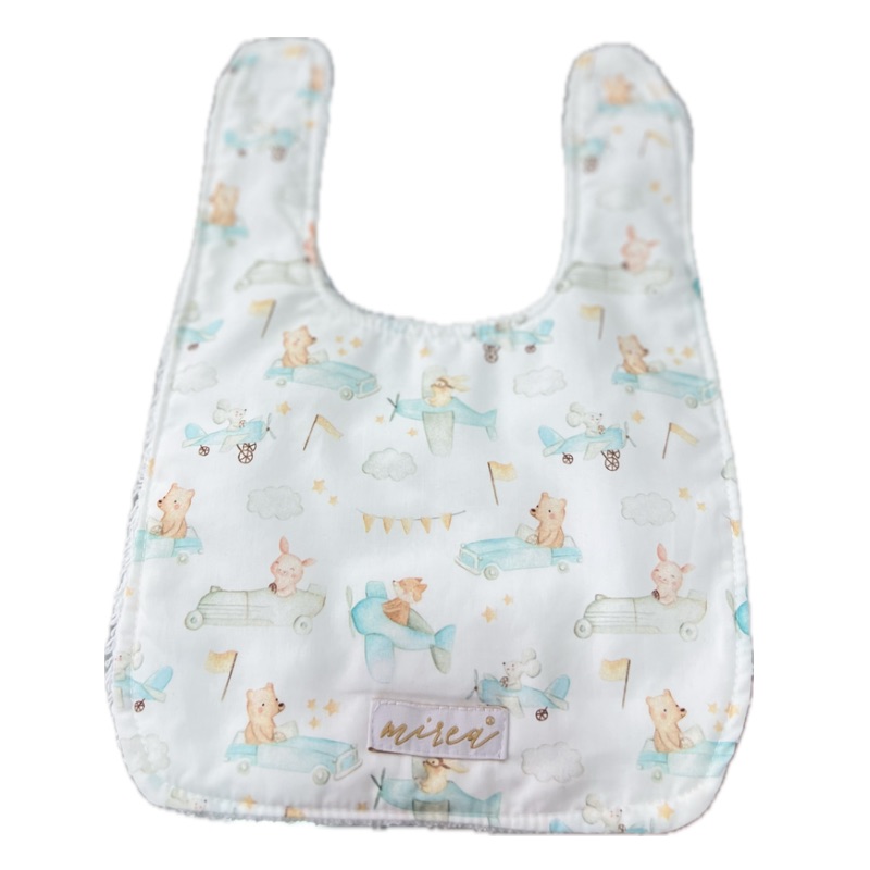 Babero aviones azules