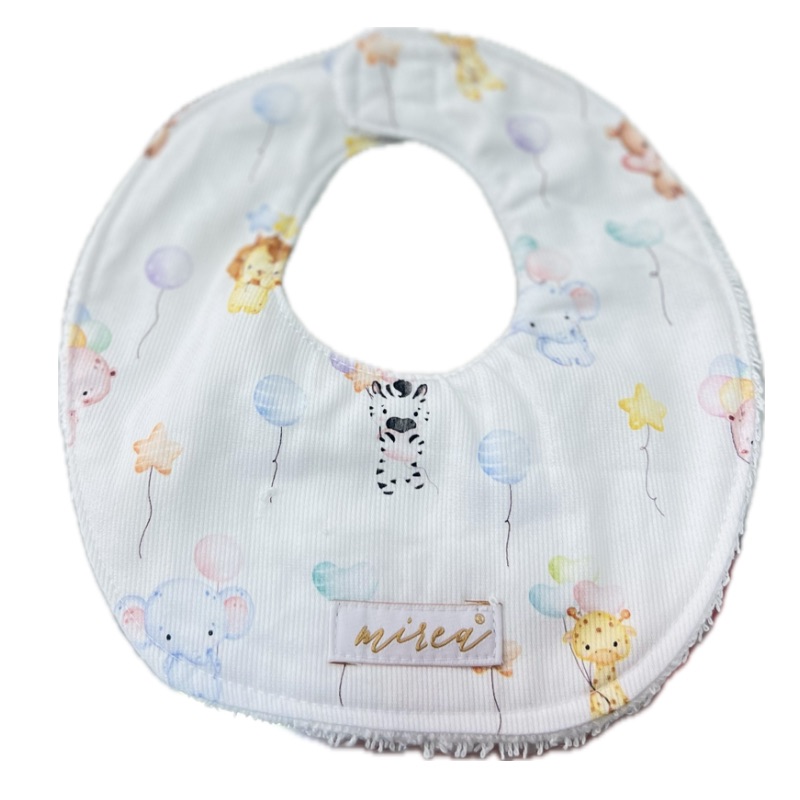 Babero animales y globos