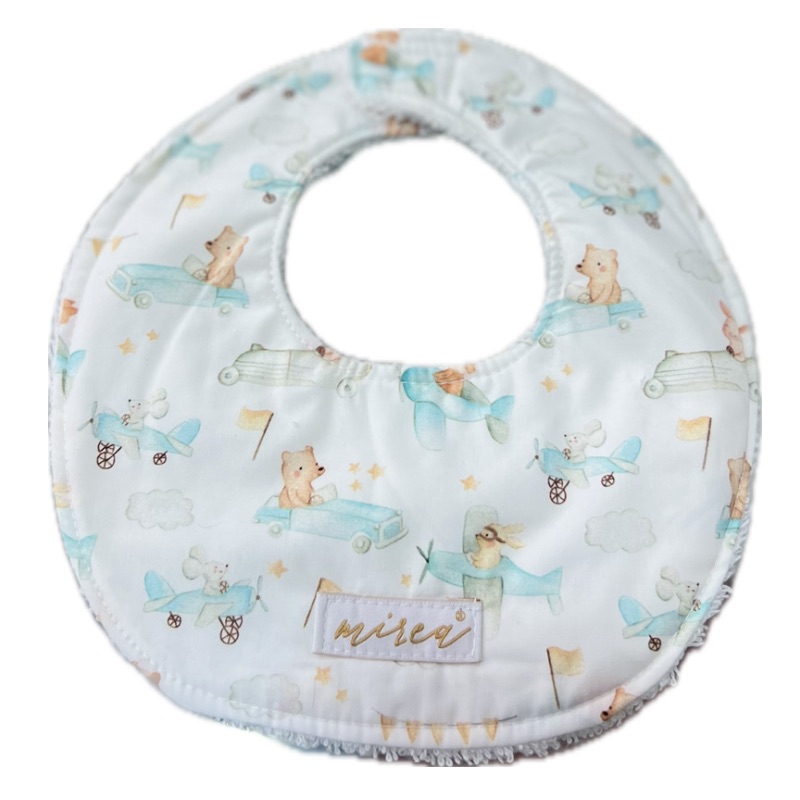 Babero aviones azules