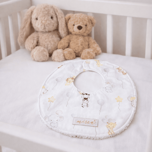 babero animales y globos