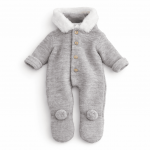 buzo de punto para bebe gris
