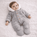 buzo de punto para bebe gris