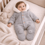 buzo de punto para bebe gris 2