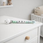 chupetero personalizable de silicona globo verde