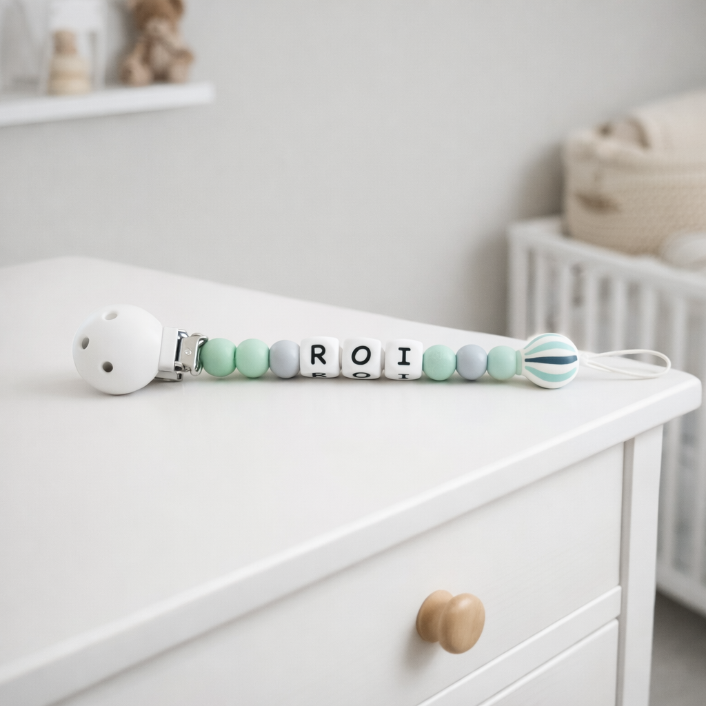 chupetero personalizable de silicona globo verde chupetero personalizable de silicona globo verde