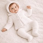 conjunto para bebe beige 2