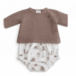 conjunto ranita para bebe camel